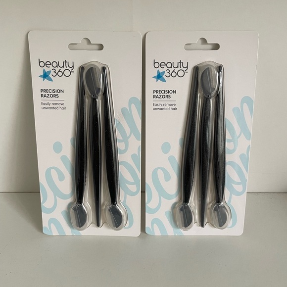 Set of 2 Beauty 360 3pk Precision Brow Razors Stainless Steel Trim & Shape‎ - Picture 1 of 2